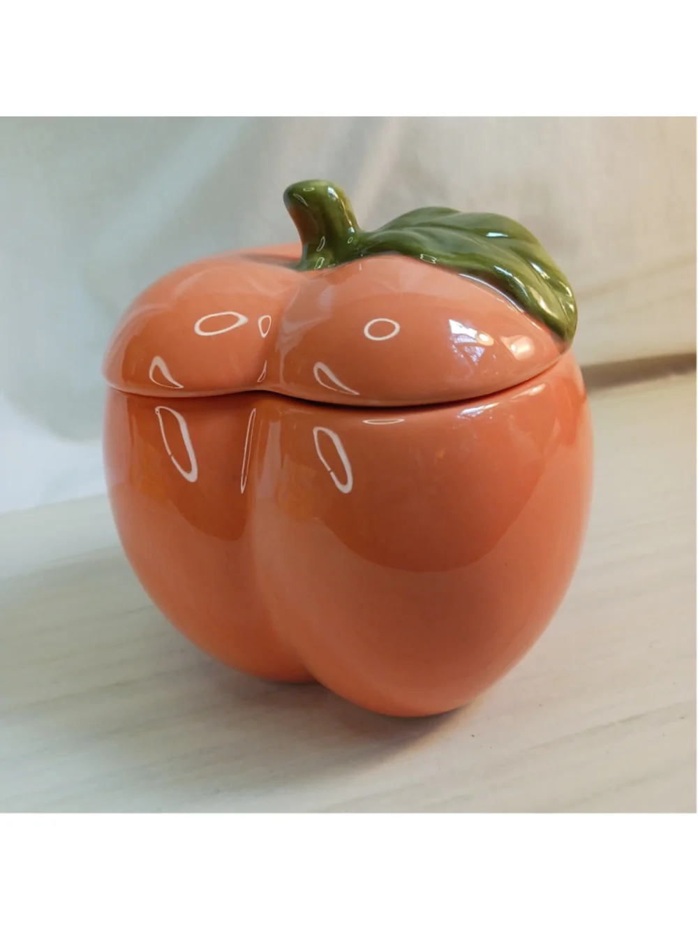 Ceramic Peach Jar Kitchen Orange With Lid Just Peachy By Ashland Spring juicy